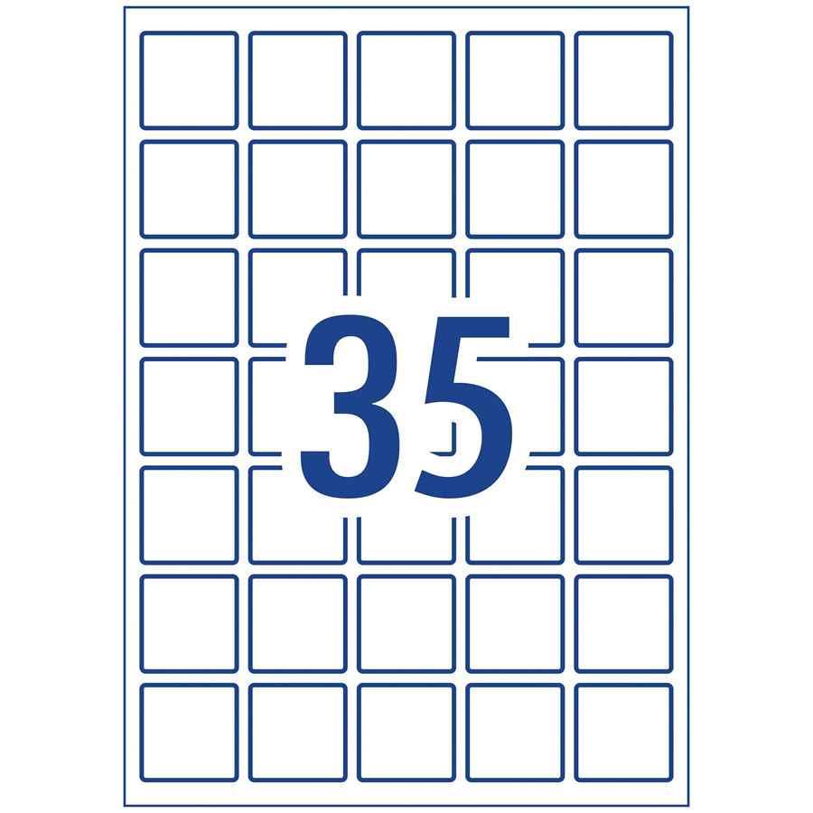COS Avery Glossy Square Labels L7119 35Up
