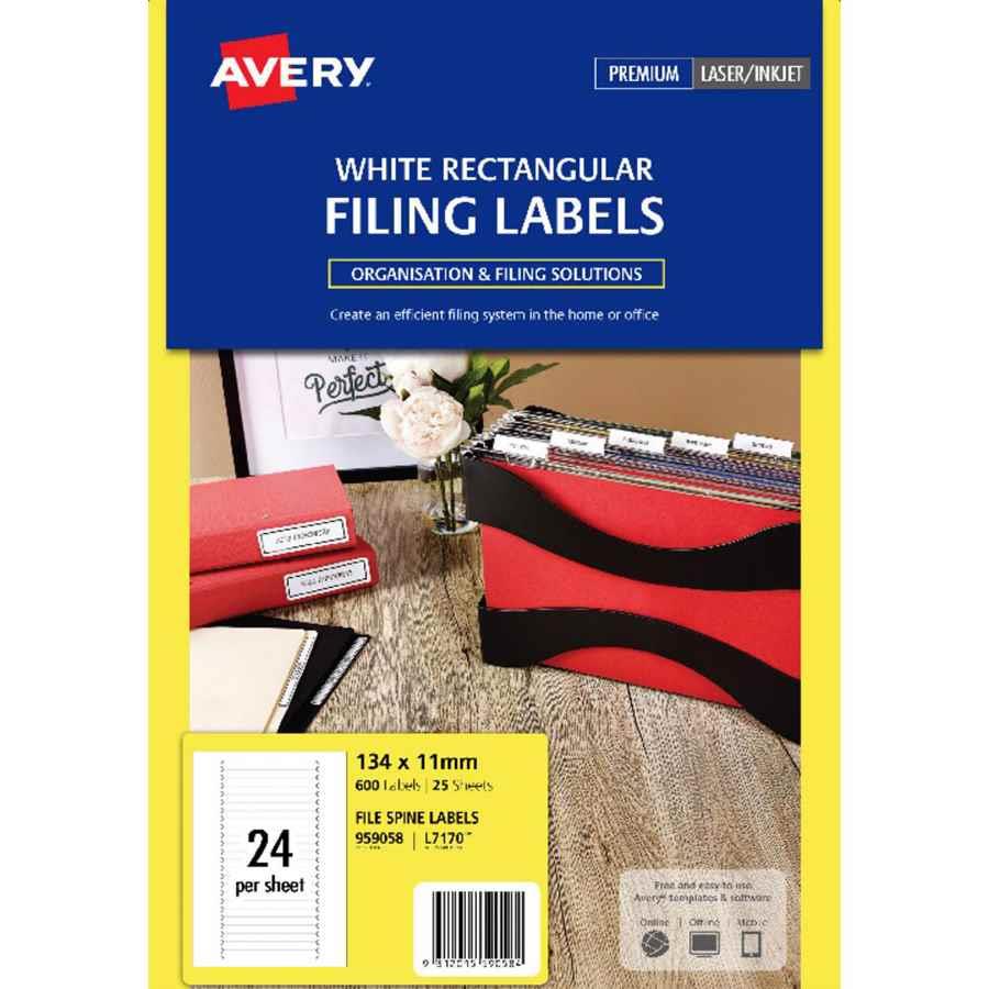 avery laser labels l7170 24up file spine labl5658 cos complete