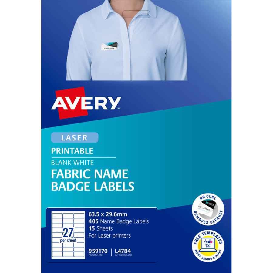 avery laser name badge