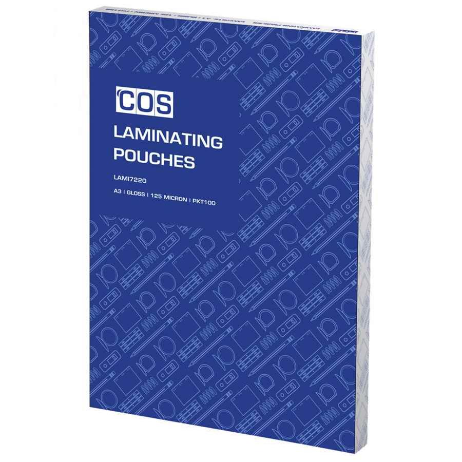 COS A3 125 Micron Laminating Pouches