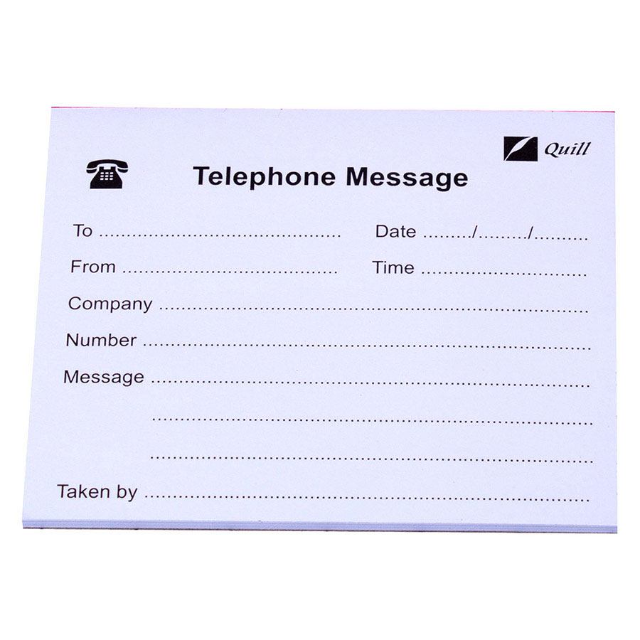 quill telephone message pad 50l pads4080 cos complete office telephone message