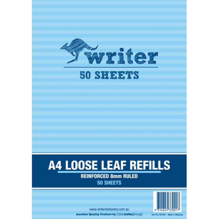 COS Paper Refills A4 8mm Ruled 7 Holes Reinf