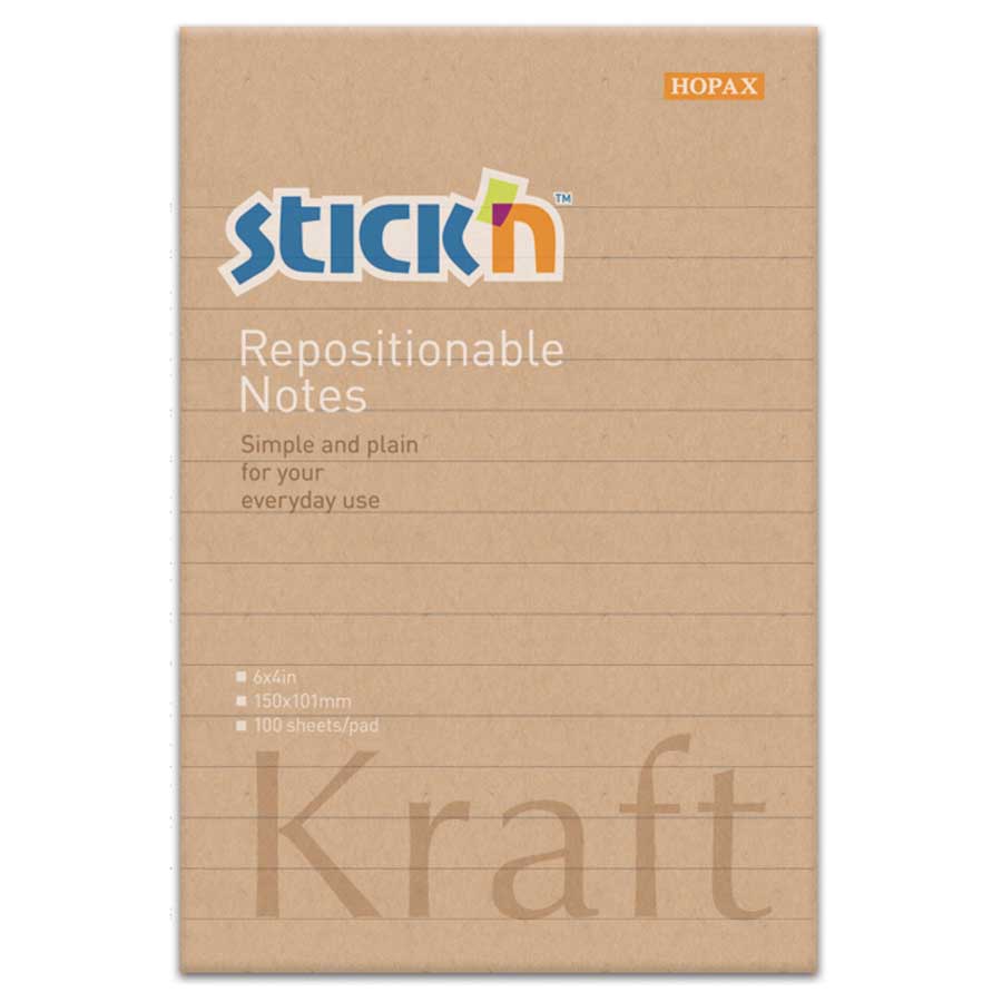 COS Stick'n Kraft Sticky Notes 150 x 101mm