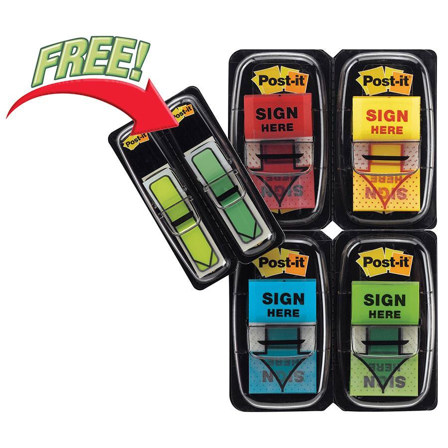 COS Postit Printed Flags Sign Here + Arrows