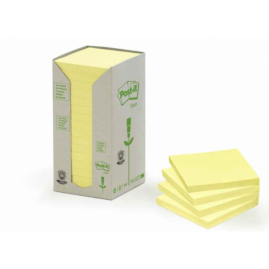 Postit Notes 654 Recycled Tower 76x76mm POST6850 COS Complete