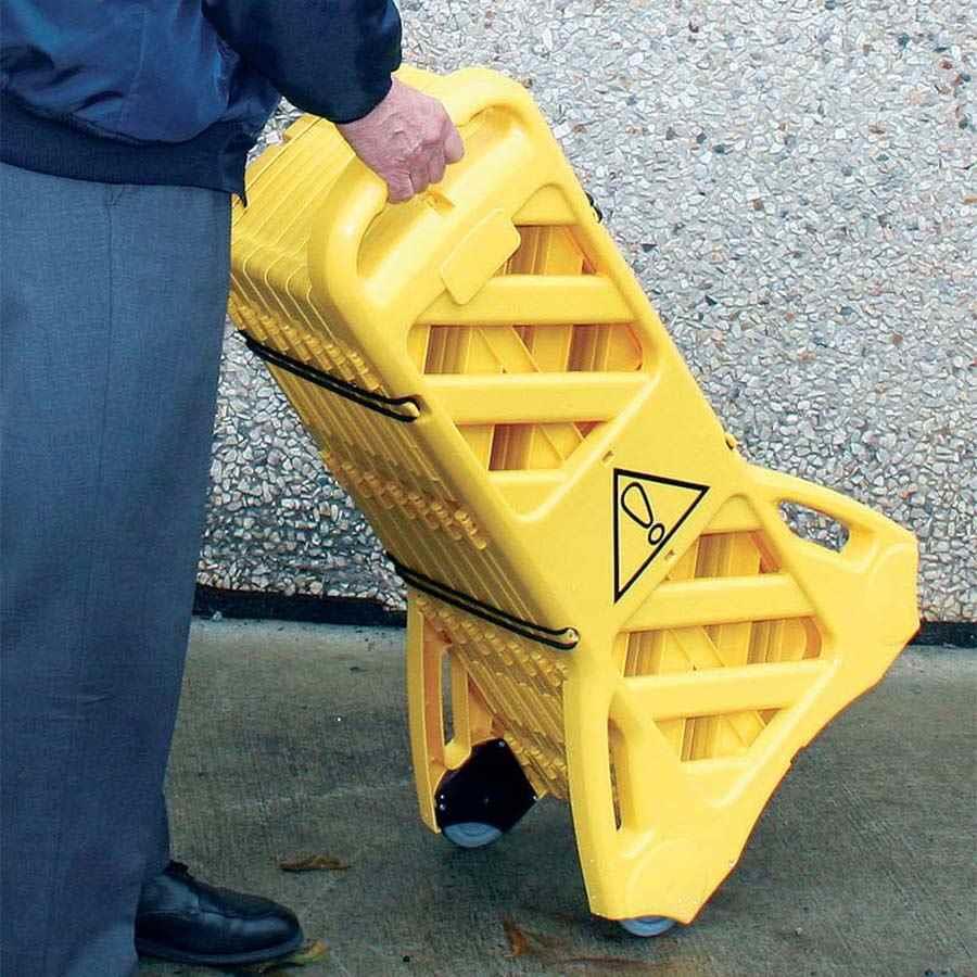 COS SAFETY BARRIER EXPANDING MOBILE YELLOW 600X330MM