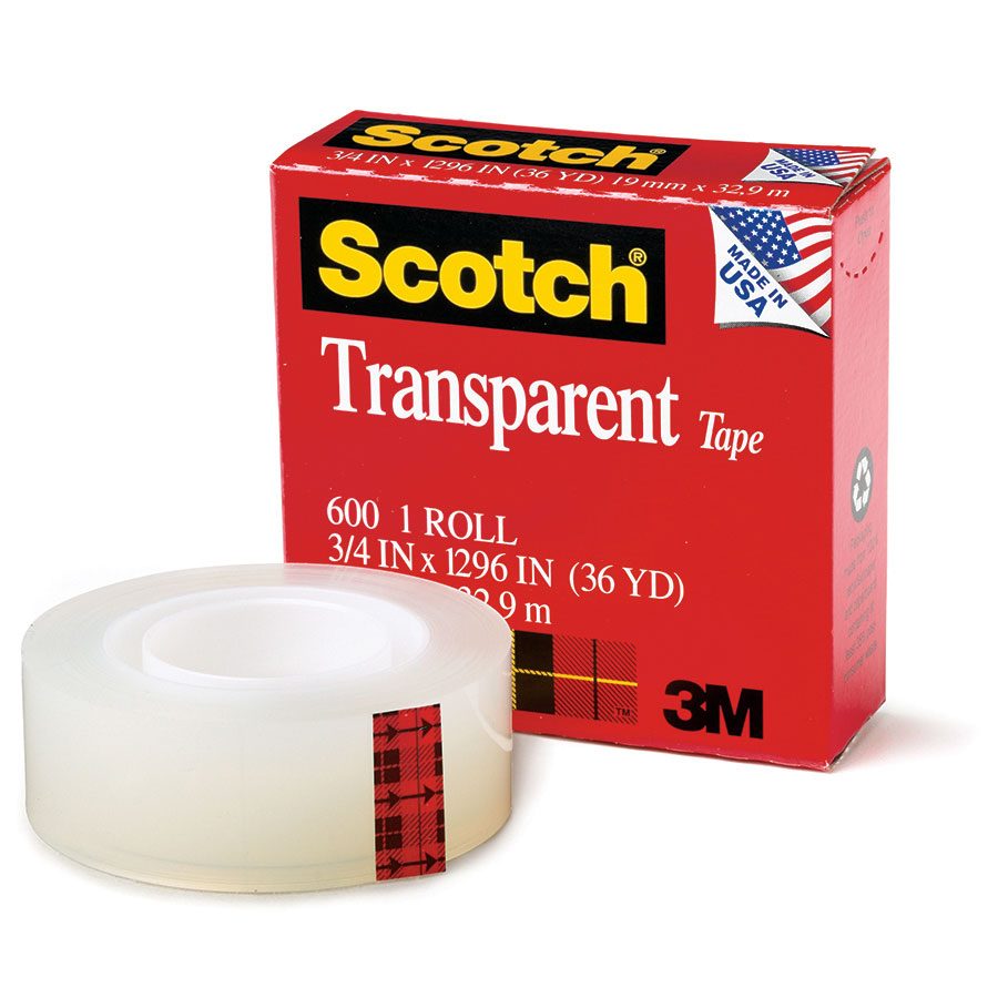 COS TAPE ADHESIVE TRANSPARENT SCOTCH 600 19MMX33M BX12