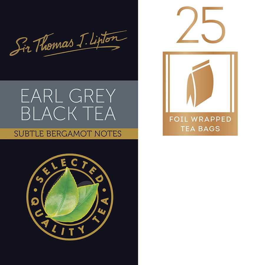 COS TEA BAGS LIPTON BLACK STL EARL GREY PKT25*