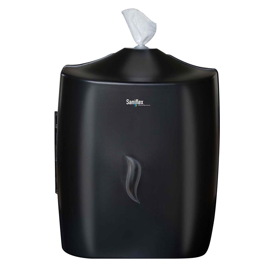 Black Disinfectant Wipe Dispenser Stainless Steel Wall Mount Wipe Dispenser (Round) - Fits Wipes On Rolls - Perfect For Fitness Clubs, Schools/Daycares, And Residential Facilities Wipes Dispenser