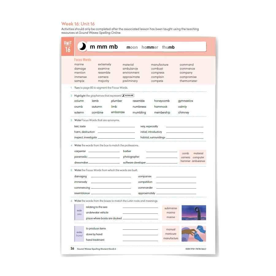COS Sound Waves Spelling AC Year 6