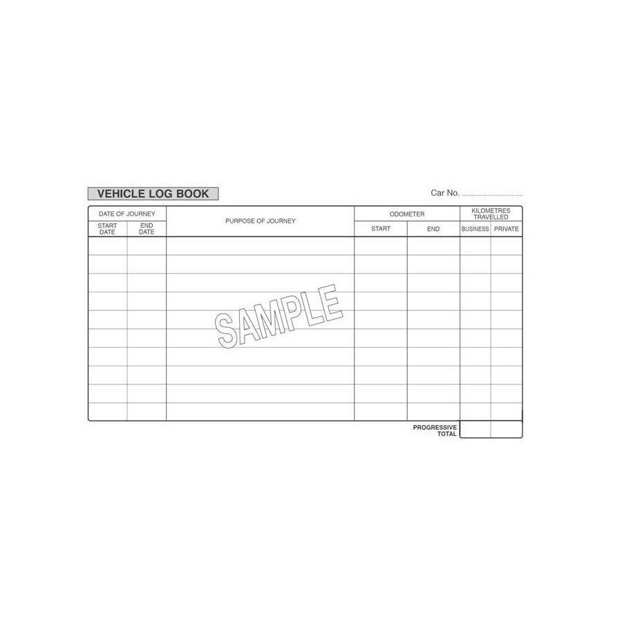zions vehicle log expense record book zion6520 cos complete