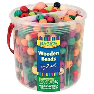 Wooden Craft Beads Tub