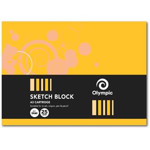 Olympic Sketch Block A3 110gsm 25 Leaf