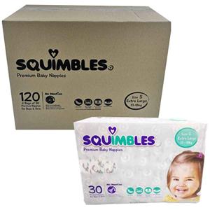Squimbles Premium Nappies S 5 XL 13-18Kg