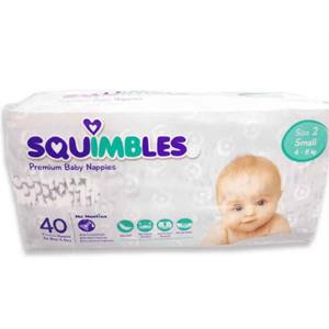 Squimbles Premium Nappies S2 4-8Kg