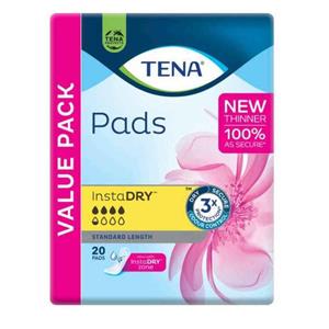 Tena Insta Dry Standard Length (20) Pads