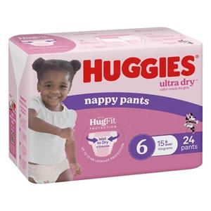 Huggies Ultra Nappy Pants Girls Size 6