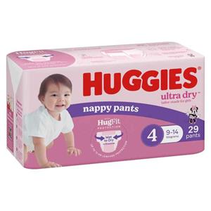 Huggies Ultra Nappy Pants Girls Size 4
