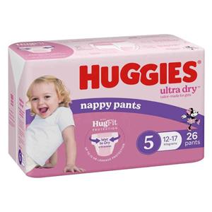 Huggies Ultra Nappy Pants Girls Size 5