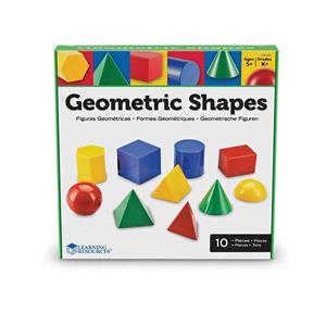 Coloured Geometric Shapes 10pc