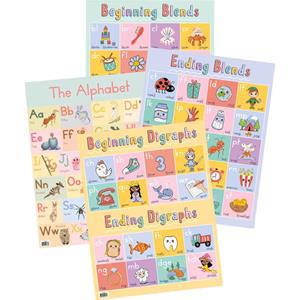 Literacy School Chart Assorted Pack 12