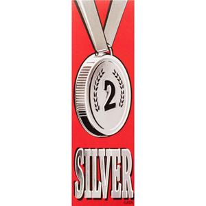 Self-Adhesive Vinyl Medal Ribbons Silver