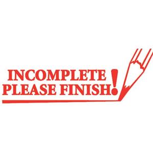 Teacher's Stamp Incomplete Please Finish