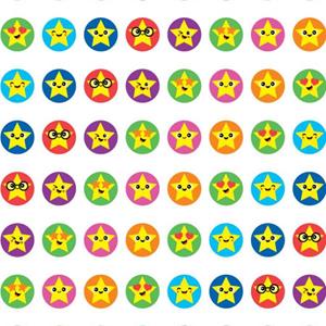 Merit Stickers Dynamic Dots Stars Pk 800