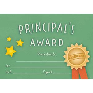 Principal's Award Certificates Paper
