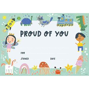 Proud of You Certificate Card Pk20