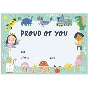 Proud of You Certificate Paper Pk35
