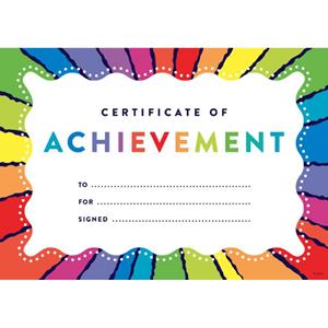 Rainbow Stripes Certificate Card Pk100