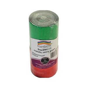 Rainbow Corrugated Border Roll Metallic