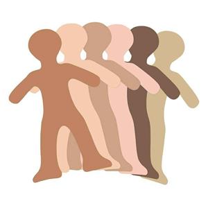 Paper Doll Shapes Assorted Skin Tones