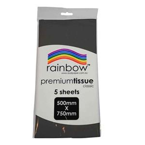 Rainbow Tissue Paper 500x750mm Pack 5