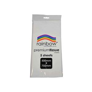 Rainbow Tissue Paper 500x750mm Pack 5