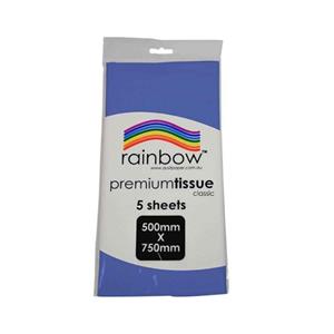 Rainbow Tissue Paper 500x750mm Pack 5