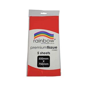 Rainbow Tissue Paper 500x750mm Pack 5