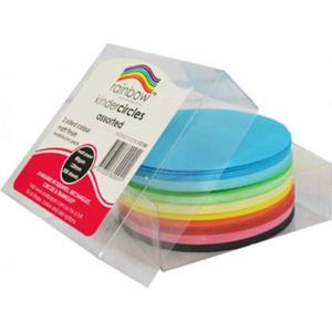 Rainbow Matt Paper Circles 180mm Dia