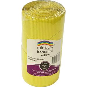 Rainbow Corrugated Border Roll 60mmx15m