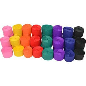 Rainbow Crepe Streamers 35mmx13m 48 roll