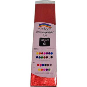 Rainbow Crepe Paper 500mm x 1m Foil