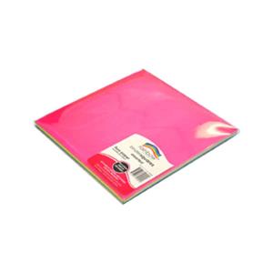 Rainbow Fluro Paper Squares 250mm S/S