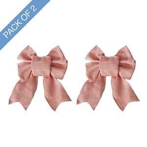 Pre-Made Bow Rustic Linen 4 Loops 