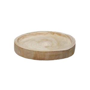 Natural Wooden Tray Round 29cm x 4cmH