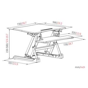 Professional Sit Stand Desk 730W