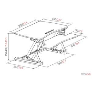 Professional Sit Stand Desk 900W