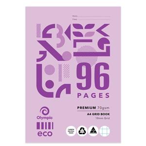 Eco Grid Book A4 10mm Grid 70gsm 96p