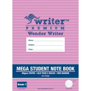 Writer QLD Book Mega Yr2 18mm 80gsm 64p