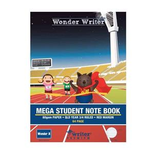 Writer QLD Book Mega Y3/4 12mm 80gsm 64p